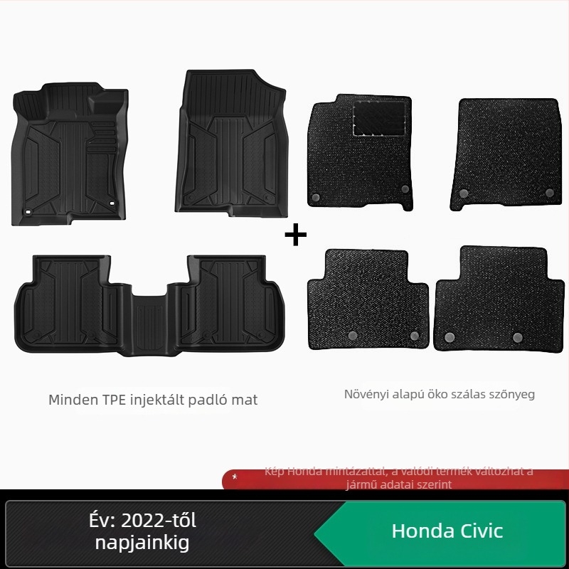 TPE injekcióval formázott autópadlószőnyeg, kompatibilis Honda Accord, CR-V, Crosstour, Fit, Lingpai