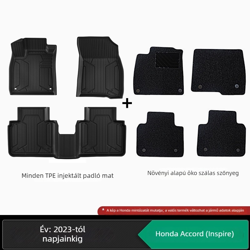 TPE injekcióval formázott autópadlószőnyeg, kompatibilis Honda Accord, CR-V, Crosstour, Fit, Lingpai