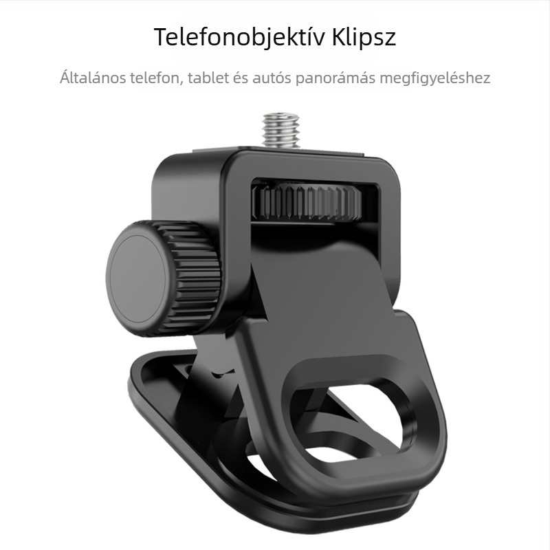 JISUN-C02 Zsebfény clip – ABS, teherbírás 2–5 kg, összecsukható, többirányú telefontartó klips, 0–90° dőlés