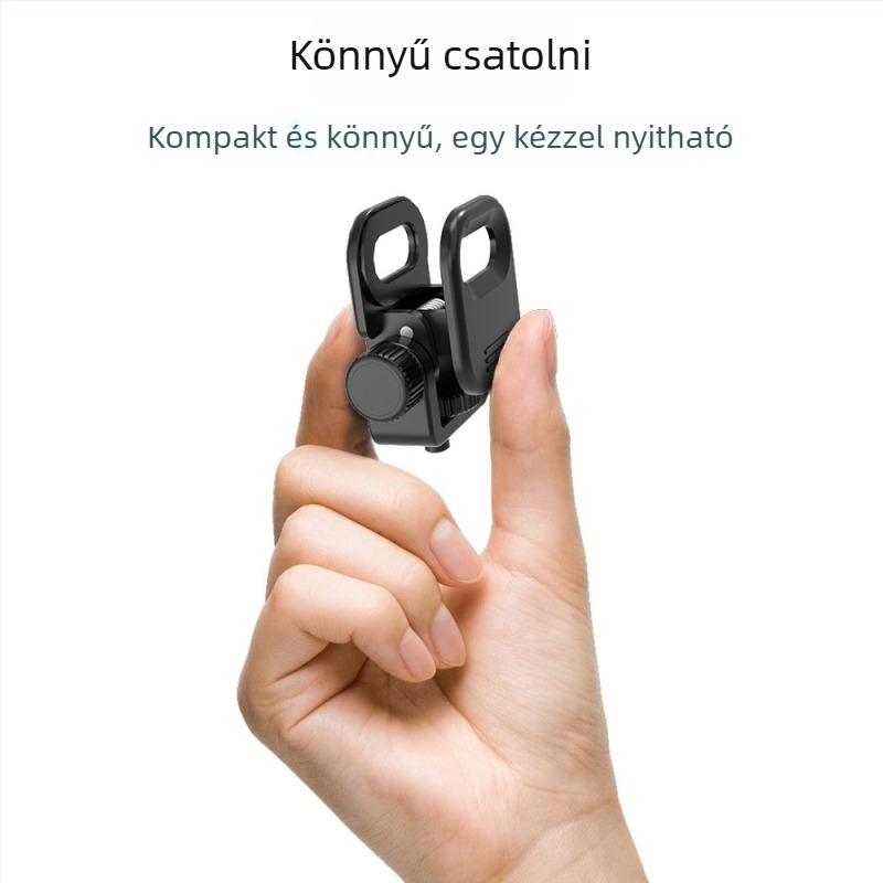 JISUN-C02 Zsebfény clip – ABS, teherbírás 2–5 kg, összecsukható, többirányú telefontartó klips, 0–90° dőlés