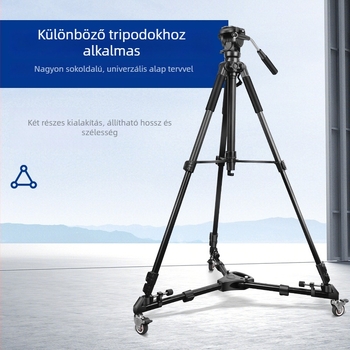 HL03 Háromlábú alap görgőkkel – alumíniumötvözet, teherbírás 15 kg, tömeg 1,1 kg