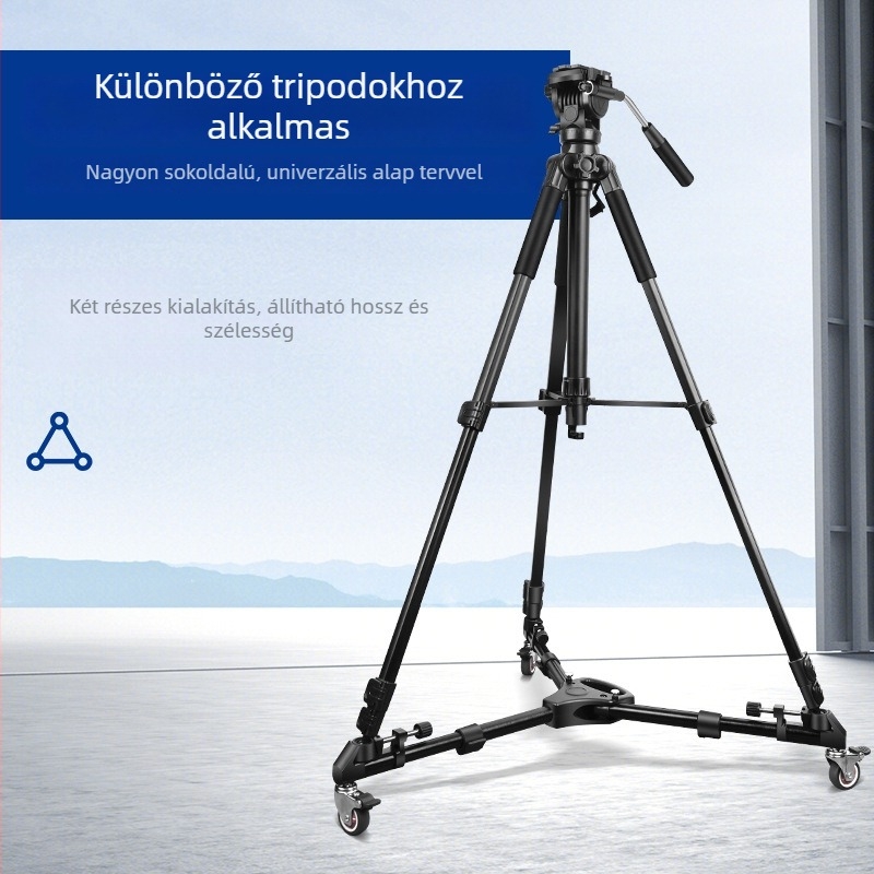 HL03 Háromlábú alap görgőkkel – alumíniumötvözet, teherbírás 15 kg, tömeg 1,1 kg