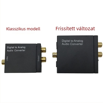 Frissített digitális–analóg audió konverter koaxiális dekóddal és 3,5 mm-es fejhallgató csatlakozóval