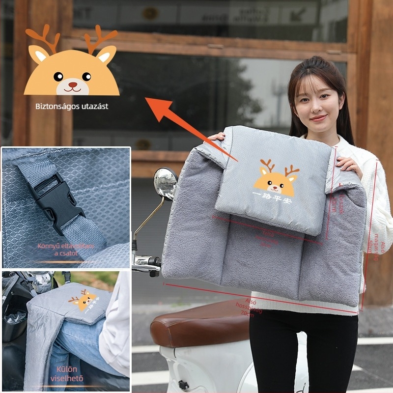 Elektromos járművek lábszárvédő huzat, vastagított őszi–téli meleg, műanyagból