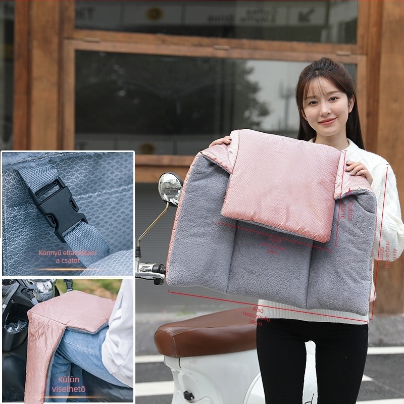 Elektromos járművek lábszárvédő huzat, vastagított őszi–téli meleg, műanyagból