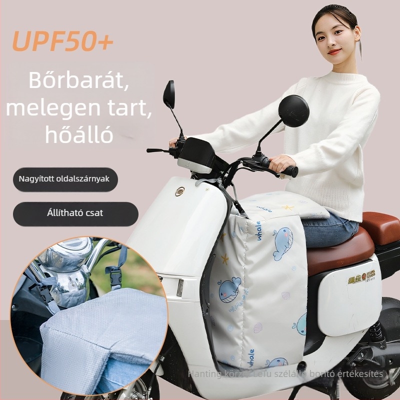 Elektromos járművek lábszárvédő huzat, vastagított őszi–téli meleg, műanyagból