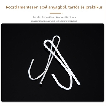 Rozsdamentes acél egykaros függönyhorog - fúrás nélkül, ellenálló a korróziónak, masszív, minden függönyhöz