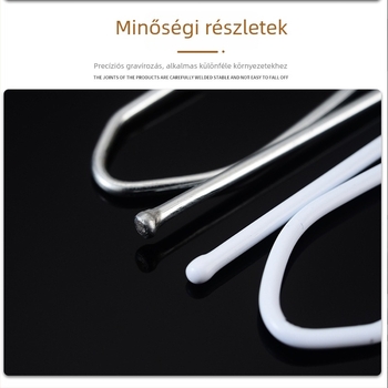 Rozsdamentes acél egykaros függönyhorog - fúrás nélkül, ellenálló a korróziónak, masszív, minden függönyhöz
