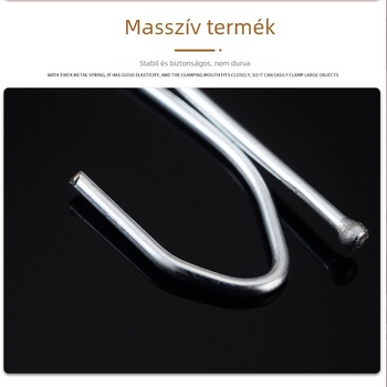 Rozsdamentes acél egykaros függönyhorog - fúrás nélkül, ellenálló a korróziónak, masszív, minden függönyhöz
