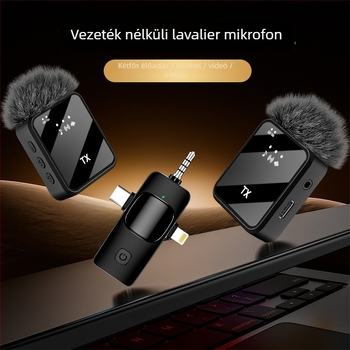 Galléros klips mikrofón – vezetékes, professzionális felvételhez, frekvenciatartomány 100 Hz–20 kHz, SNR ≥75 dB, beépített akkumulátor nélkül