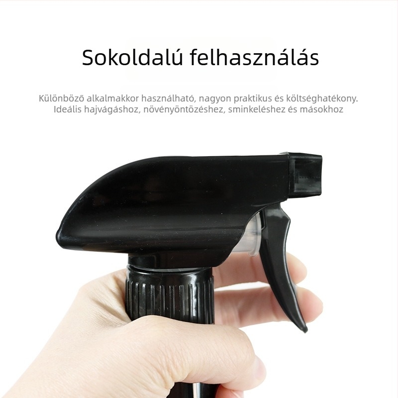 Pentagonális permetező palack fodrászszalonhoz – finom köd, állítható fej, műanyag, 70 ml