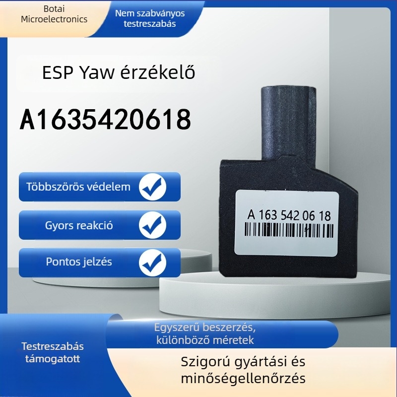 A1635420618 Gyorsulásérzékelő és ESP‑Yaw szenzor Mercedes‑Benz alváz-felfüggesztéshez, ±1.7g, 1175 mV/g