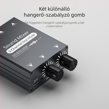 Tuya Hq35 élő közvetítéshez készült hangmixer – 2-in-1 kapcsoló, 3,5 mm hangszintézis, 1080 felbontás, 300 cm kábel