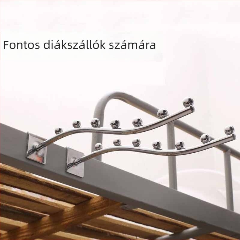 Erkélyre szánt lopás elleni kampó, több soros kialakítás, PP anyag, 1 db, teherbírás 3–5 kg