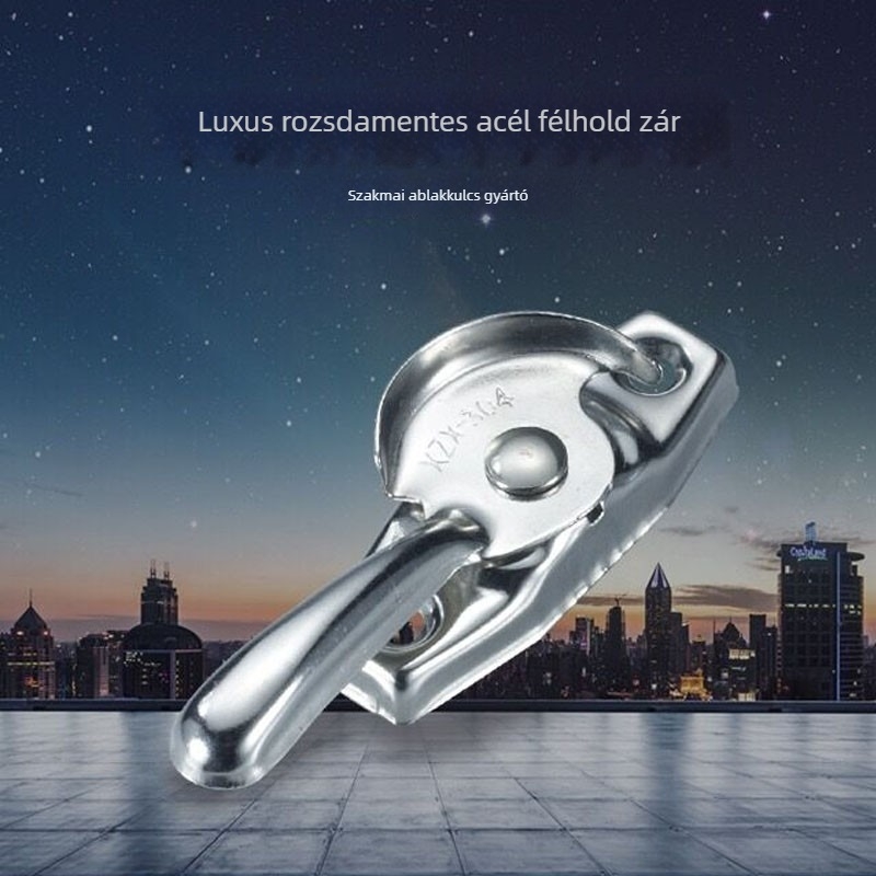 Ablakzár alumíniumötvözetből, félhold alakú kampóval, univerzális csúszóajtókhoz