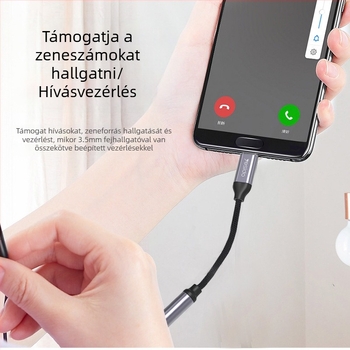 Yesido YAU19 Type-C 3,5 mm fejhallgató adapter Androidhoz