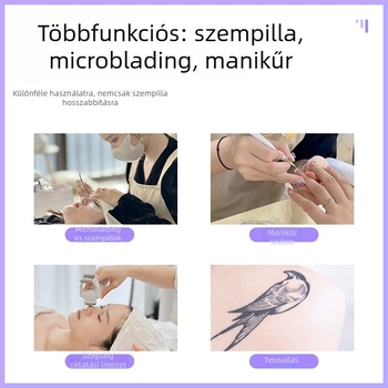 Szempilla- és manikűrápolási lámpa, hordozható összecsukható szemvédő lámpa, ultra fényes a szempillák hosszabbításához