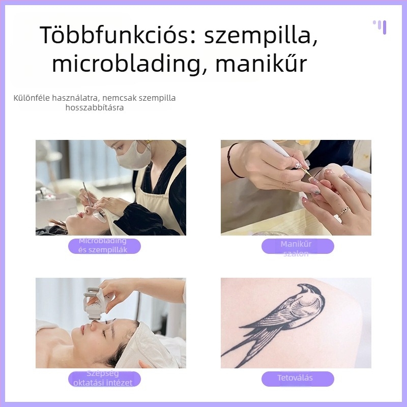 Szempilla- és manikűrápolási lámpa, hordozható összecsukható szemvédő lámpa, ultra fényes a szempillák hosszabbításához