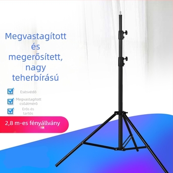 Stúdió világítási állvány fém konstrukcióval (teherbírás 8 kg, csőátmérő 70 cm, 3 részes kivitel)
