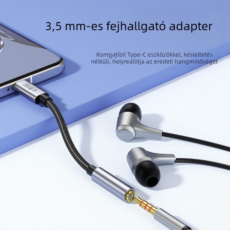 Type-C 3,5 mm-es audio adapter Androidhoz – Modell CTO3.5, Márka JH, Termékkód A55