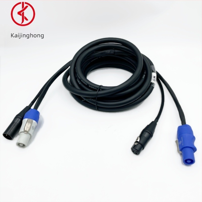 DMX512 jel- és tápegység kábel aktív hangfalakhoz, színpadi világítás csatlakozás, rugalmas PVC hüvely, RoHS kompatibil