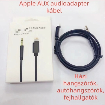 Type-C to 3,5 mm digitális audio adapter kábel, fonott kivitel, Apple Type-C kompatibilis, modell 121