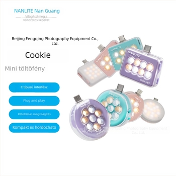 Nanlite Cookie telefon-kitöltő fény, Type-C tápegység, kültéri portrék és still life felvételek