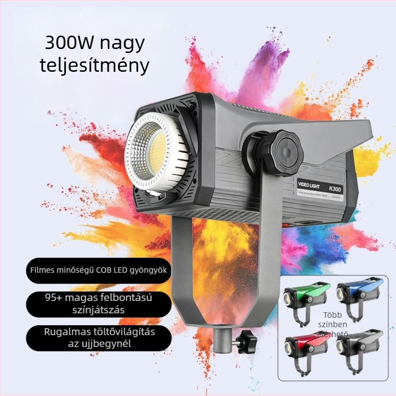 K300 fotózási töltőfény, 300W, 220V, Bowen mount