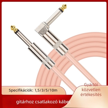 TS kétvezetékes elektromos gitárkábel, rézmagú, ultra-soft PVC