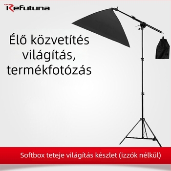 Ruifutu Softbox Felső Fényállvány Keresztkarral a Fotózásért, 220V, E27, Állandó Fény
