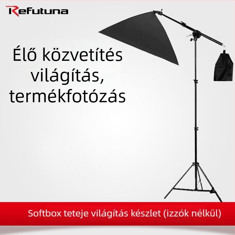 Ruifutu Softbox Felső Fényállvány Keresztkarral a Fotózásért, 220V, E27, Állandó Fény