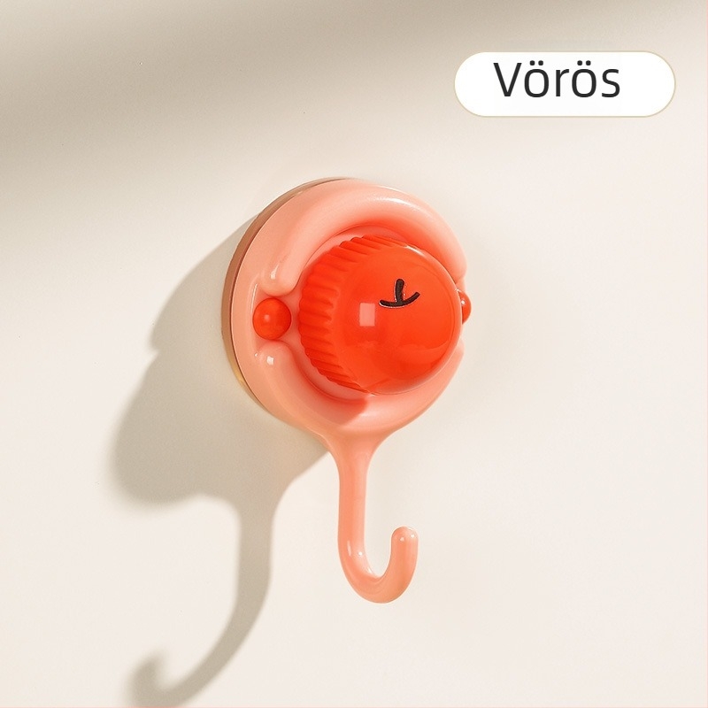 Ventuzás fogas konyhába és fürdőszobába – fúrás nélkül, mozgatható, ABS anyag, egylakos rajzfilm-cuki stílus, modell XY26113