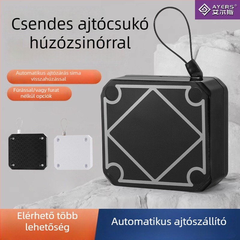 Ajtózáró zsinóros rendszer tolóajtókhoz, ABS, Ayres, világos luxus stílus, zárási sebesség 1–10, erős záróerő.