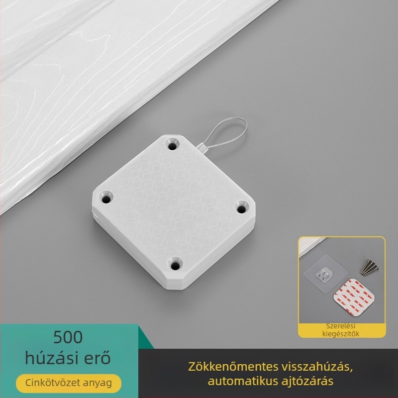 Ajtózáró zsinóros rendszer tolóajtókhoz, ABS, Ayres, világos luxus stílus, zárási sebesség 1–10, erős záróerő.