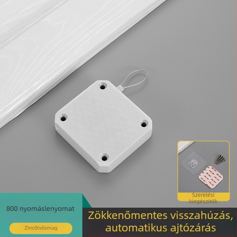 Ajtózáró zsinóros rendszer tolóajtókhoz, ABS, Ayres, világos luxus stílus, zárási sebesség 1–10, erős záróerő.