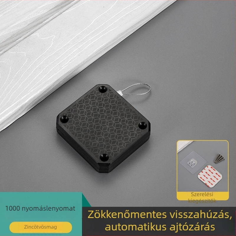 Ajtózáró zsinóros rendszer tolóajtókhoz, ABS, Ayres, világos luxus stílus, zárási sebesség 1–10, erős záróerő.