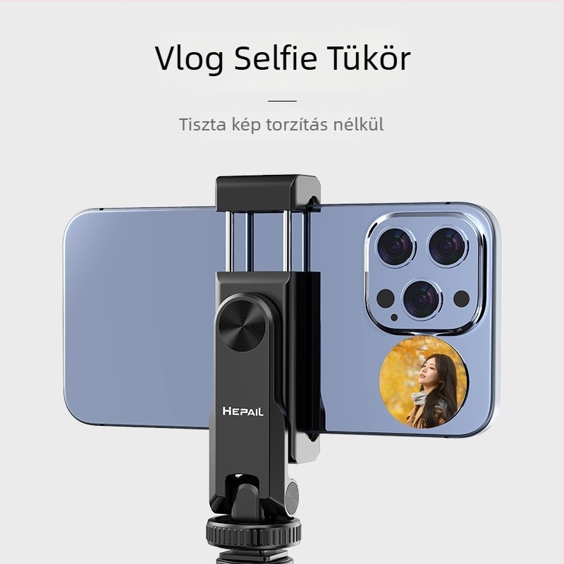 Hepail TZ08 Vlog Selfie Tükör okostelefonokhoz tároló dobozzal, univerzális kompatibilitás, tökéletes élő közvetítéshez