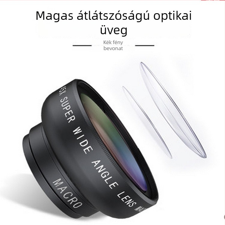 0.45X ultra széles látószögű makro objektív okostelefonhoz — univerzális kompatibilitás