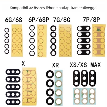 Hátsó kamera lencséjének üveglapja iPhone 7/8 Plus, X/XS/XS Max és 11–15 sorozat modelljeihez