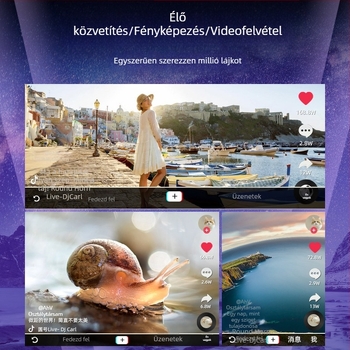 Mobiltelefonos élő közvetítéshez széles látószögű lencse, 2-in-1 makró, HD, kompatibilis a PICKOGEN-nel