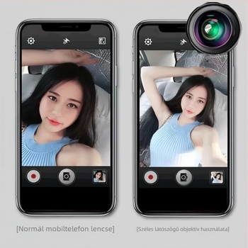 9K mobiltelefon széles látószögű makro lencse kettő az egyben a Wurli számára — selfie és HD külső felvétel