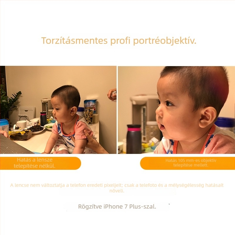 pholes PH-8166 Portré objektív mobiltelefonhoz, külső lencse 105 mm, DSLR-szintű bokeh, kompatibilis a legtöbb okostelefonnal