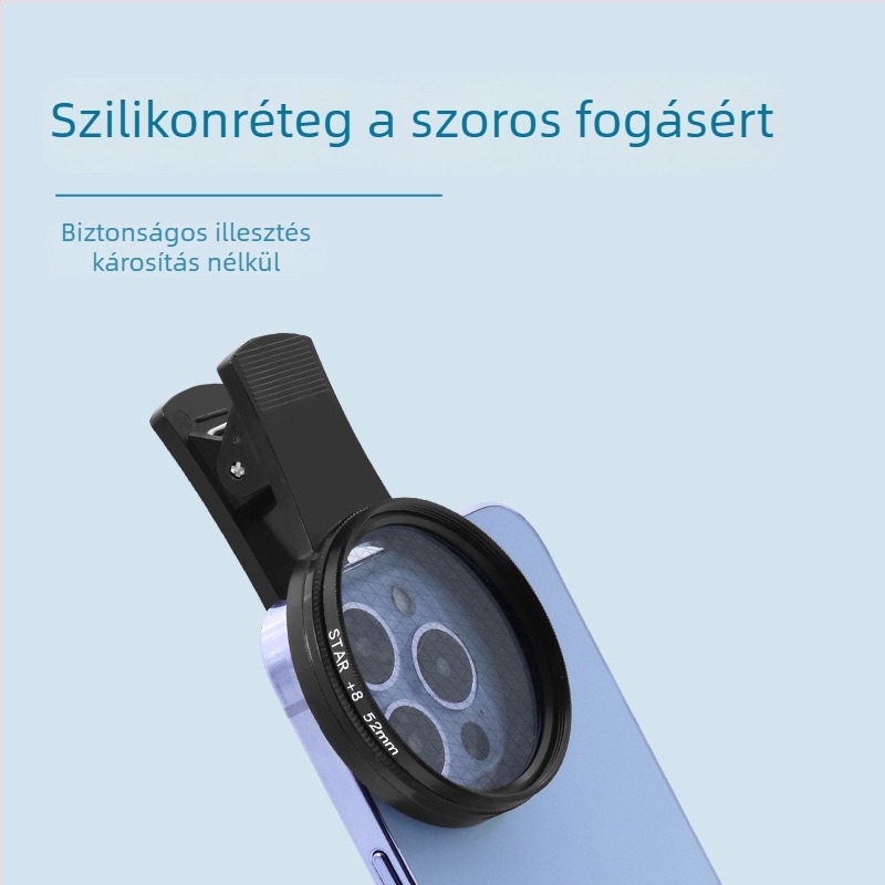 DM-08 Csillagfény Lencsés Szűrő Mobiltelefonhoz — Éjszakai felvétel, átmérő 52 mm, hosszúság 8,5, súly 30 g