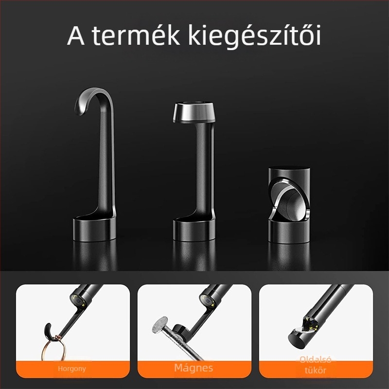 Endoszkópos kamera mechanikus alkatrészekhez, 70° látószög, IP67 vízálló, 100 cm munka hossza, 1920x1440 felbontás, LED világítás