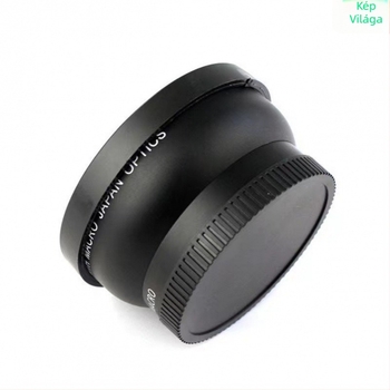 DSLR széles látószögű makro objektív univerzális csatlakozással, 120 mm fókusztávolság, 0,45x nagyítás, 58 mm filterátmérő, 2 elemű 2 csoportos felépítés, legközelebbi fókusz 58 mm