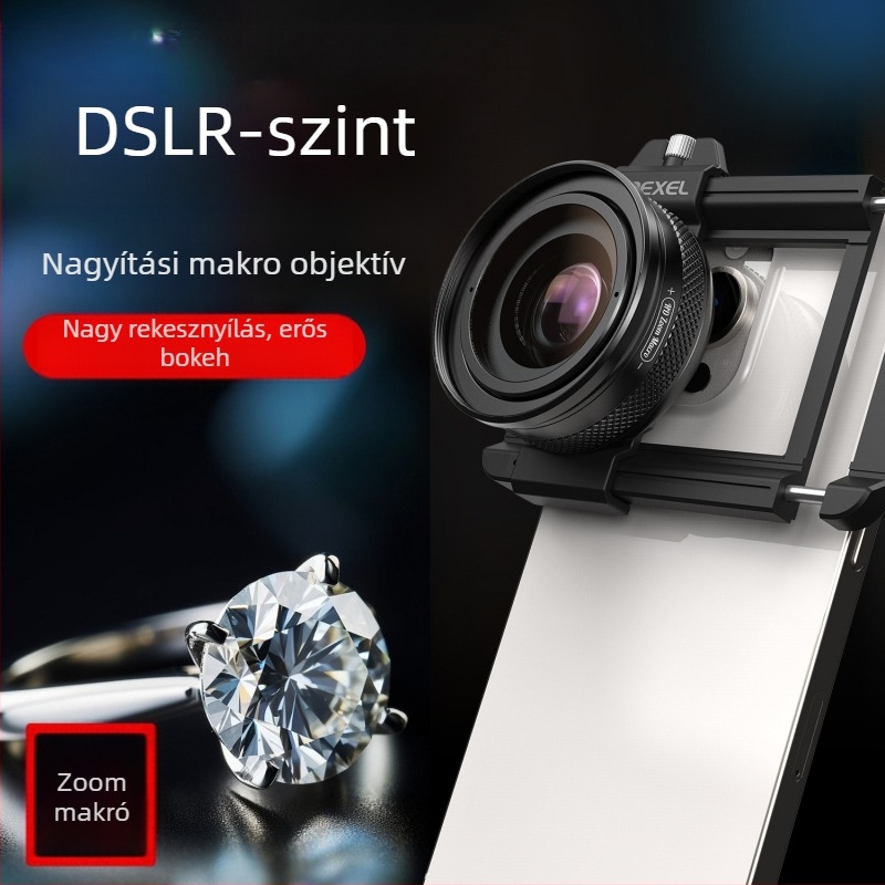 APEXEL ZM100 Zoom Makró telefonos objektív — APL-ZM100, univerzális kompatibilitás, közeli felvétel, súly 210 g