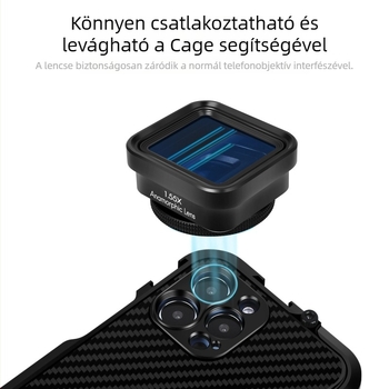 1.55x okostelefon-film lencse videófelvételhez – szélesvásznú torzítás, univerzális kompatibilitás