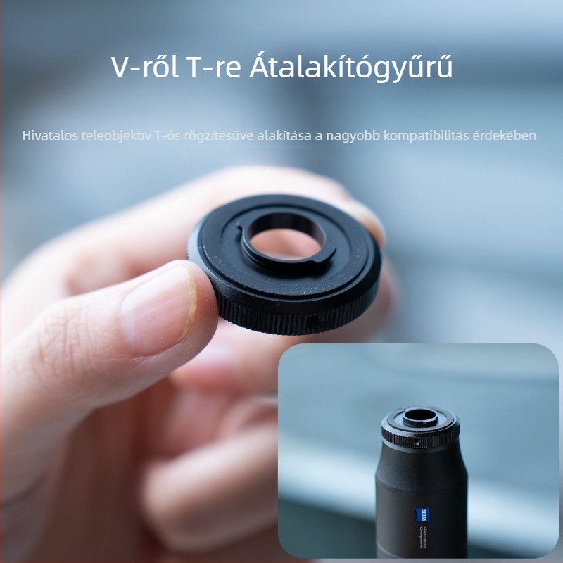 fotorgear 67mm-es filteradapter gyűrű V-to-T montázshoz, 2.35x teleobjektívhez okostelefonon