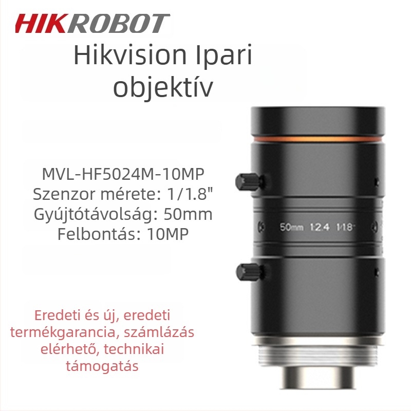 MVL-HF5024M-10MP Ipari objektív, fix fókuszú, 50 mm-es fókusztávolság 1/1.8-as szenzorhoz