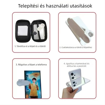 Tedma TH-217 Univerzális telefonos selfie klip visszaverő objektívvel utazási fotózáshoz